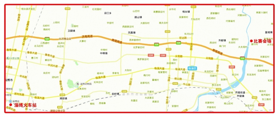 临淄区长途客运站路线图(距离会场约18公里)图片