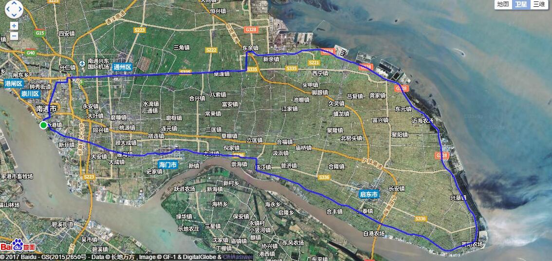 狼山观海2017南通马拉松自行车210KM骑行大